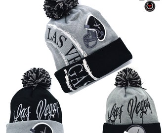 Las Vegas Drip City Football New Leader Knit Skull Cap Beanie Helmet Winter Hat