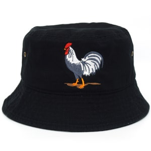 Rooster Embroidered Bucket Hat NEW Fisherman's Men Women Size S/M and L/XL