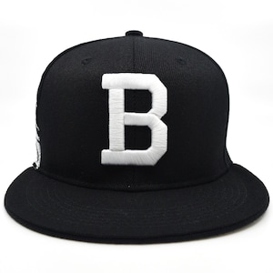 Brooklyn Classic New Leader B Basketball Black White Snapback  Hat Cap