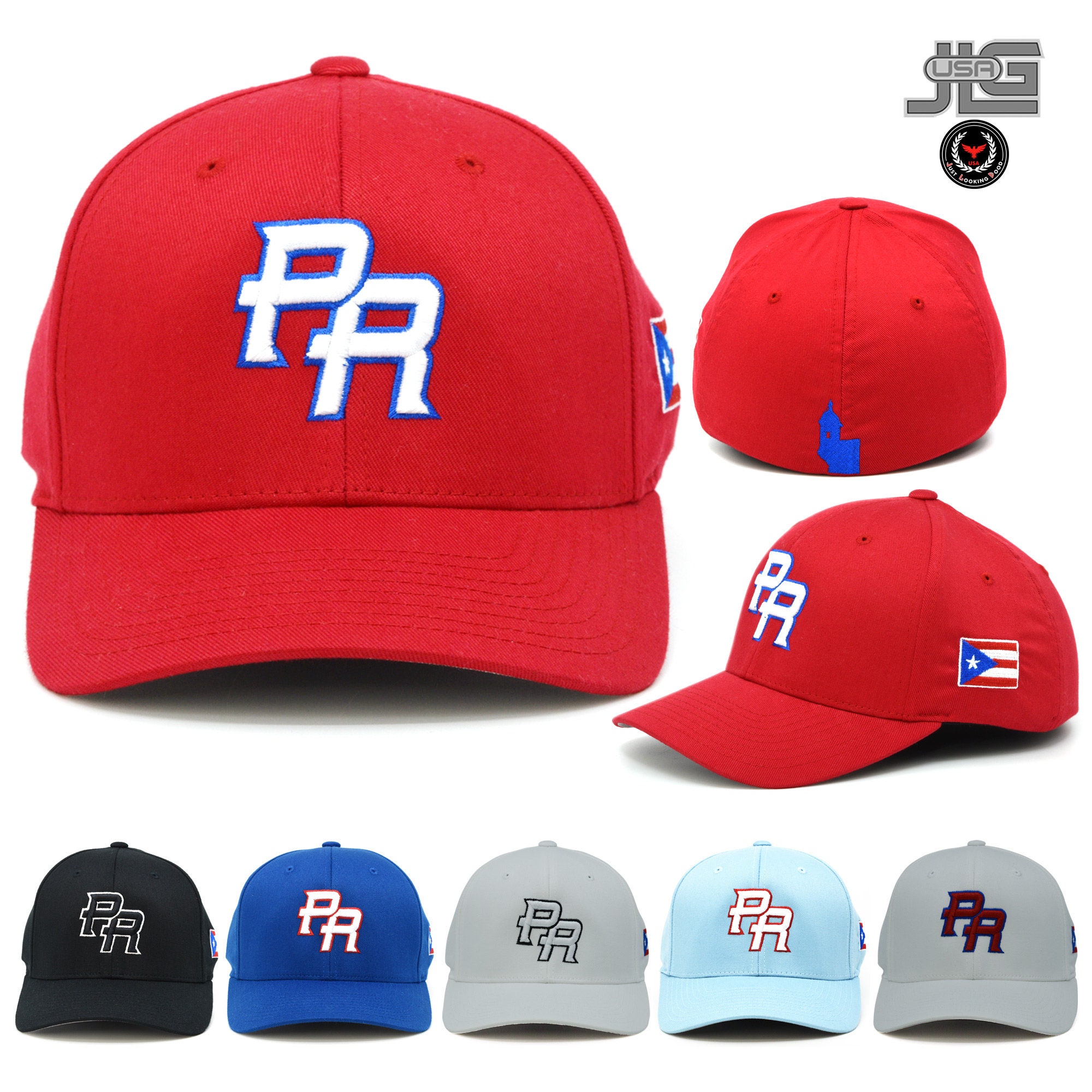 - Flexfit Cap Rico Hat Baseball Etsy NEW Puerto PR Style Hat Embroidery