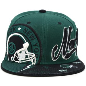 New Yorkse voetbalhelmleider Thunder City NY-snapback-pet met borduursel