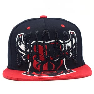 Chicago Snapback Hat Rhinestone Bull Graphic Cap Red Black Gray Silver Blue New