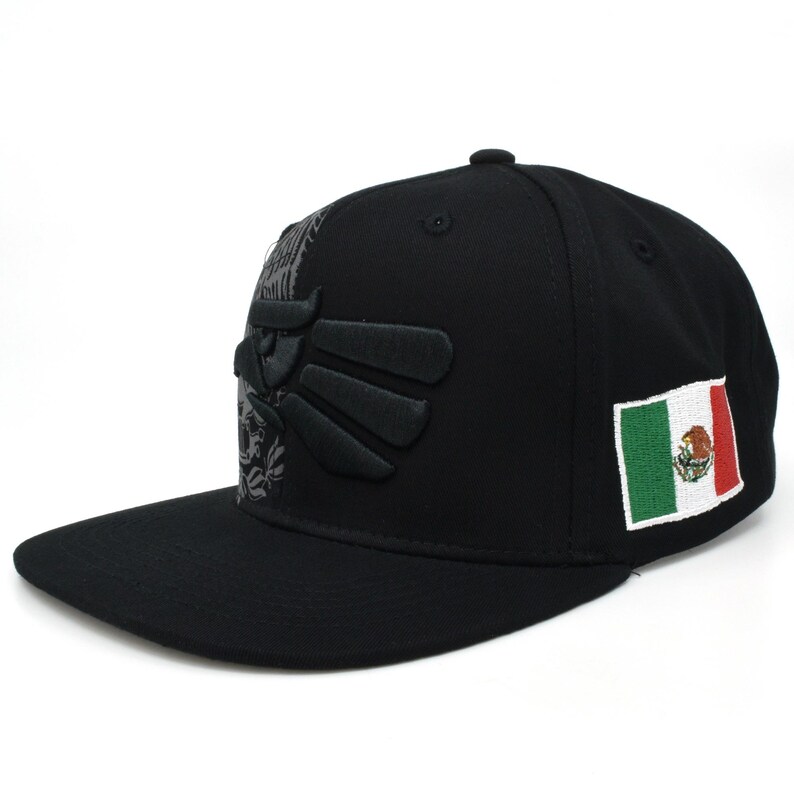 Gorra de béisbol para adultos con visera plana de algodón y bandera mexicana de Nuevo México imagen 3