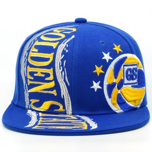 Golden State New Leader Hurricane GS Basketball Royal Gold Snapback Hat Cap