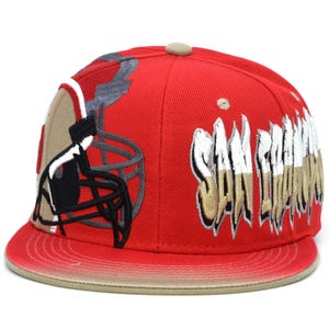San Francisco Graffiti New Leader City SF Embroidery SnapBack Red Camo Hat Cap