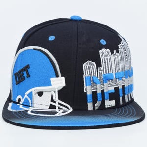 Detroit New Leader Rise Downtown DET Embroidery Football Snapback Hat Cap
