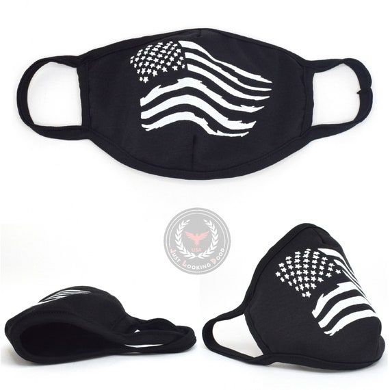 US Flag Face Mask – 100% Cotton Double Layer, Reusable & Breathable Unisex Adult