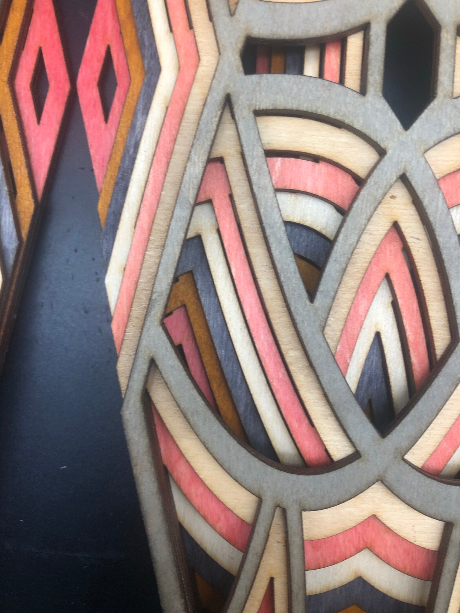 Layered Wood Abstract Art Etsy