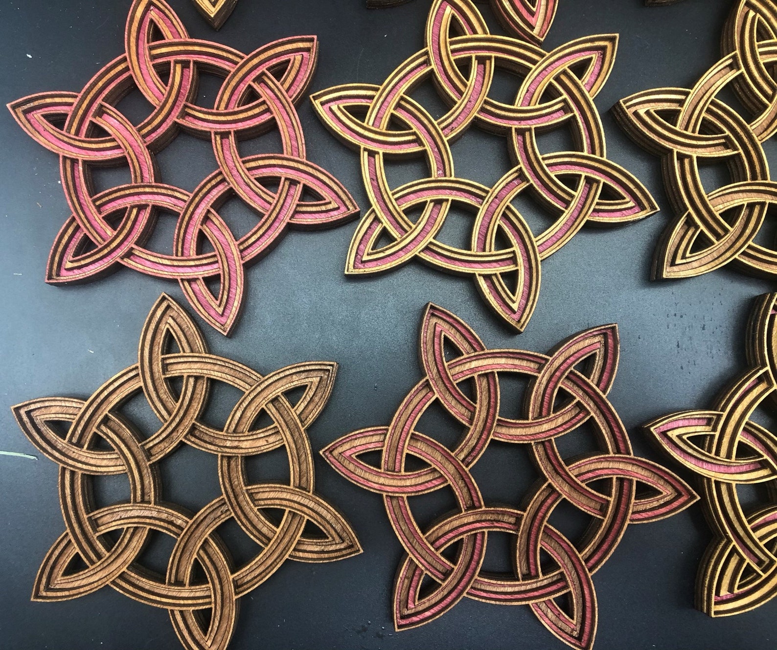 Layered Celtic Knot Wood Art Etsy