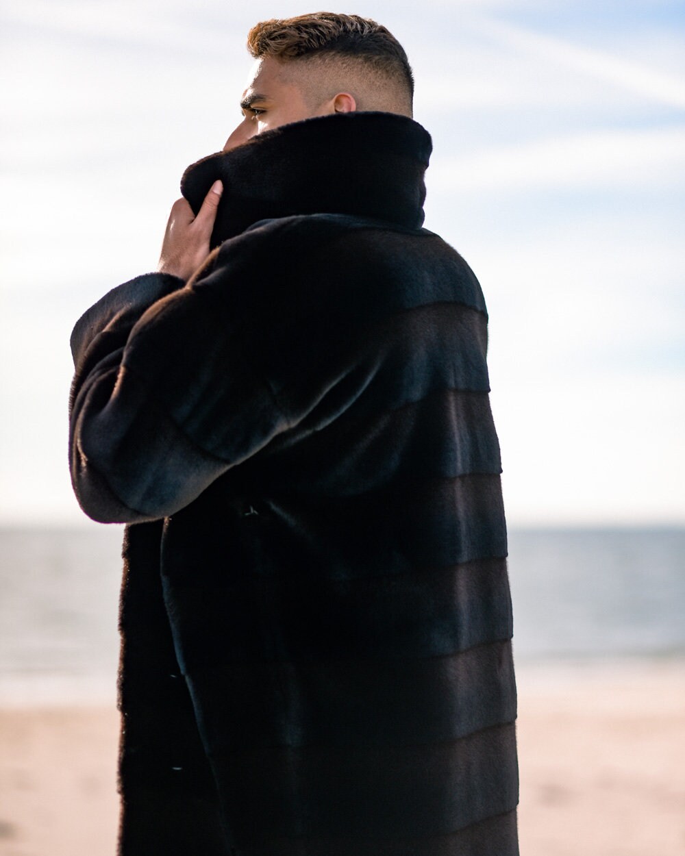 Black Faux Fur Unisex Jacket | Man's Faux Fur Coat | Woman's