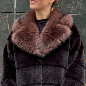 Brown Faux Fur Collar | Women&#39;s Faux Fur Collars | Brown Faux Fur Scarf | Faux Fur Collar | Faux Fur Neck Warmer | Faux Fur Collar &quot;Sable&quot;