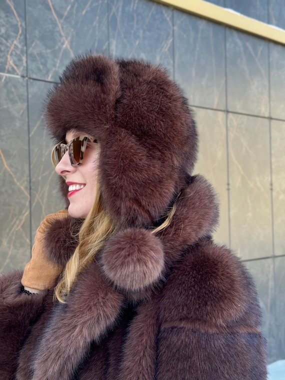 Sable Faux Fur Hat | Women display picture 2
