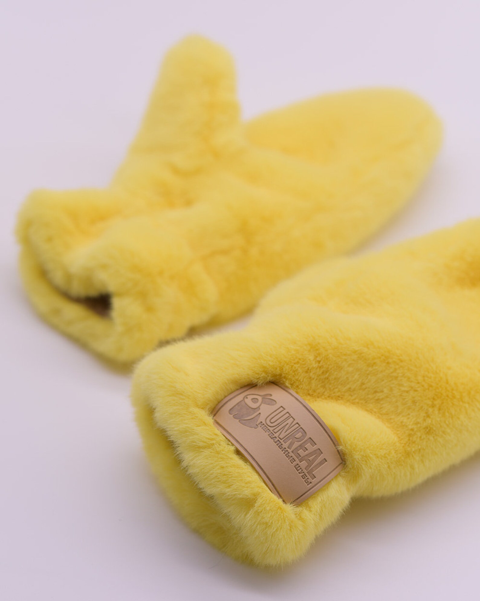 Yellow Faux Fur Mittens Women's Mittens Women's Etsy