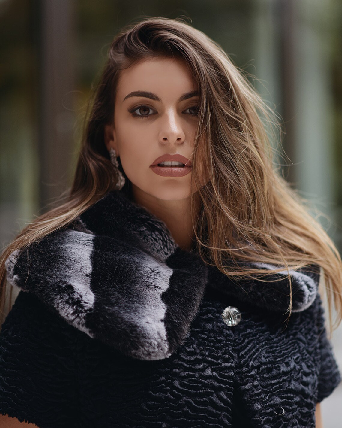 Black Coffee Faux Fur Collar main image 0