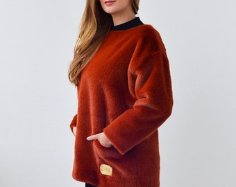 Brown Faux Fur Cropped Jacket | Cropped Faux Fur Coat | Cropped Faux Fur Jacket | Brown Fur Jacket | Faux Fur Sweatshirt "Oh, So Lovely"