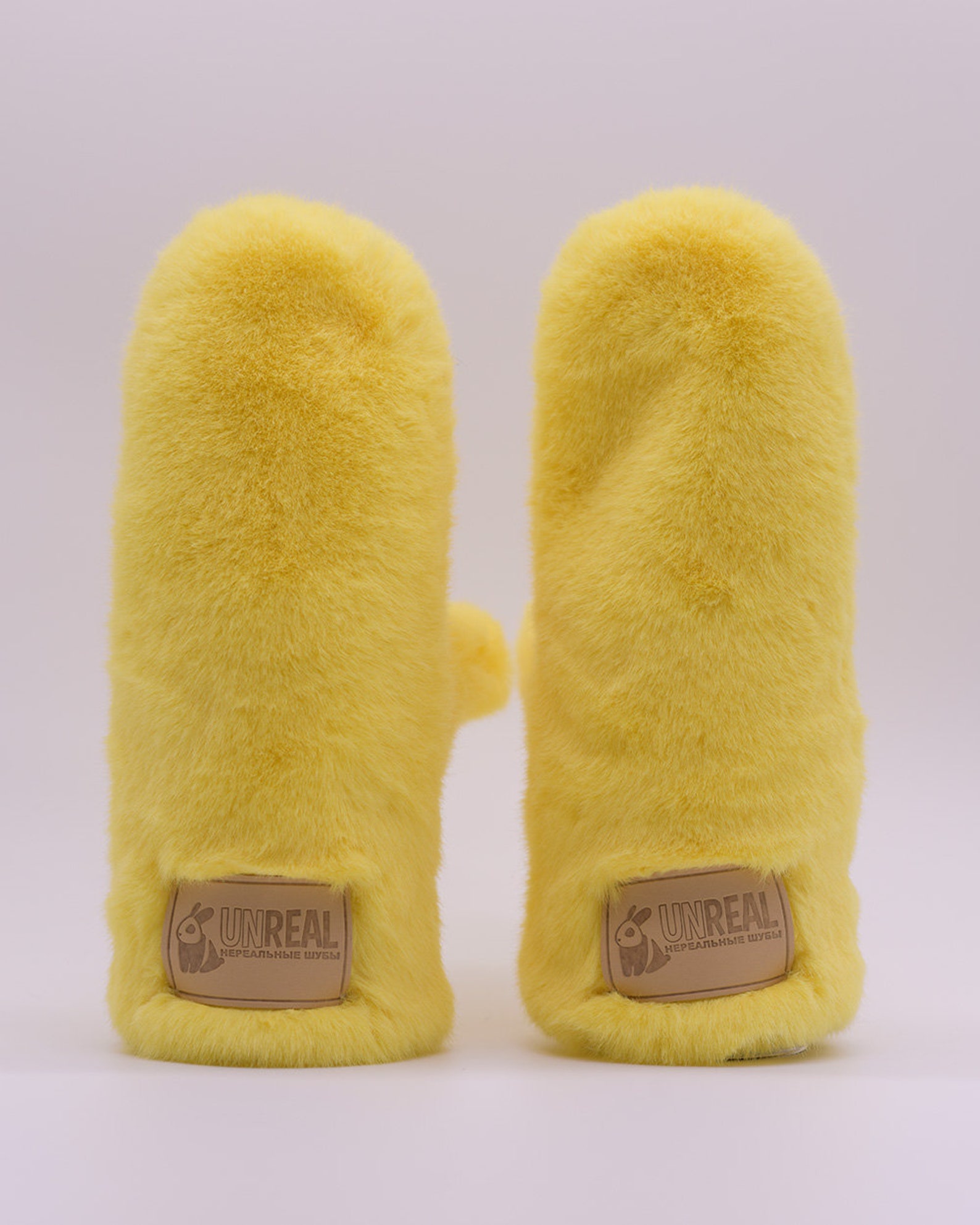 Yellow Faux Fur Mittens Women's Mittens Women's Etsy