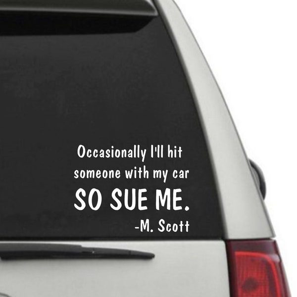 The Office Decal | Michael Scott | Funny Vinyl Car Decal