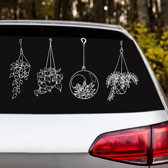 Hanging plant decal stickers, Laptop stickers