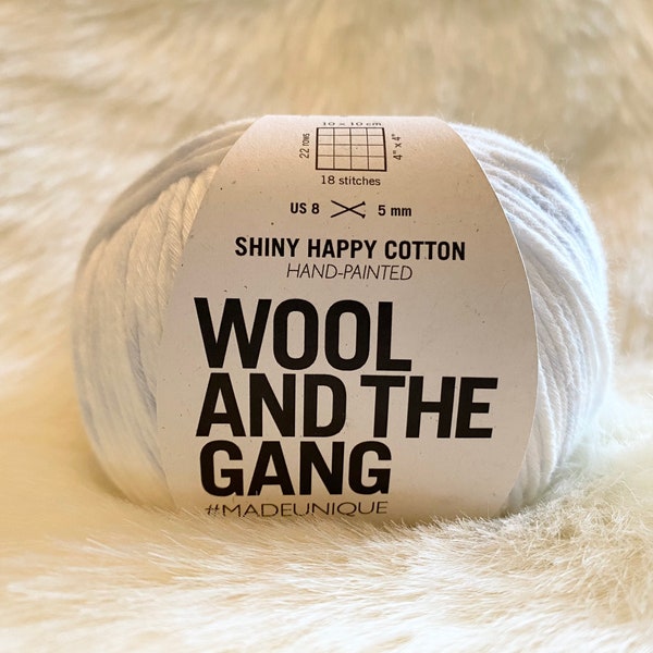 Wool And The Gang | Shiny Happy Cotton | Worsted Weight Yarn | 100% Cotton Yarn | Leonardo Lilac