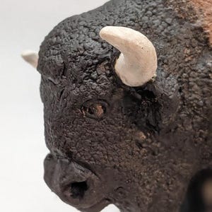 3Dimensional Ceramic Sculpture 8&quot; X 5&quot; X 5&quot; of a Bison/Buffalo. This is original one of a kind and handcrafted.