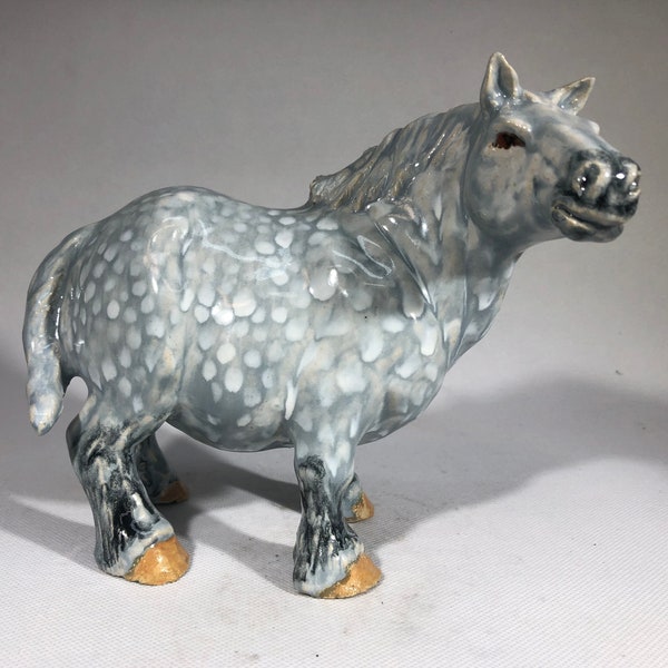 Stoneware Ceramic Horse Sculpture
