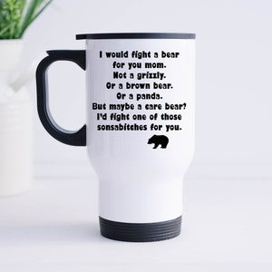 Grappige reismok moeder, cadeau voor beste moeder, cadeau-idee mama, mok beren, koffiemok moeder, verjaardagscadeau moeder, Moederdagcadeau, beker moeder