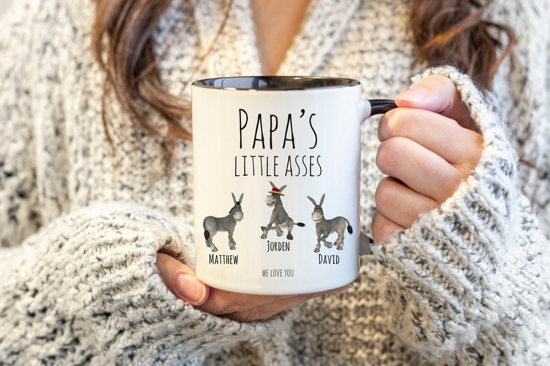 Papa Gift Personalized, Papa's Little Asses, Daddy's Donkeys, Dad Funny ...