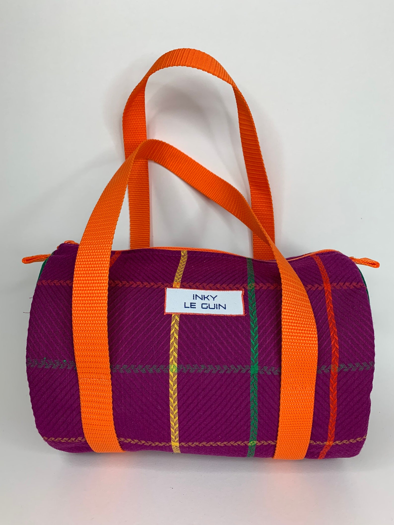 Mini Duffle Bag. Limited Edition Vintage Woven Plaid. Etsy