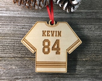 Football Jersey Ornament, Sports Ornament, Football Christmas Ornament, Personalized Sports Ornament, Sports Player Team Gifts, Coach Gift