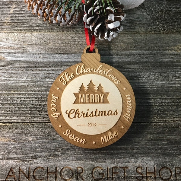 Family Christmas Ornament, Family Ornament, Personalized Family Christmas, Family, Friends Ornament, Family of 3, Our First Christmas Family