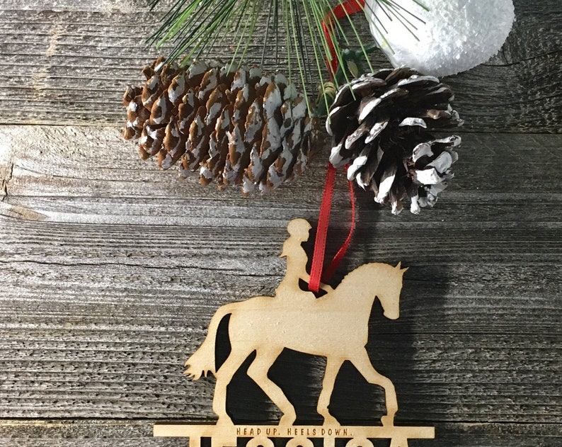 Personalized Horse Ornament, Equestrian Horseback Riding Ornament, Girls Christmas Ornament, Horseback Rider, Personalized Equestrian Gift