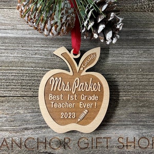 Personalized Teacher Ornament, Teacher Thank You Gifts, Christmas Ornament School Principal, Counselor, Coach Gift, Best Teacher Gift