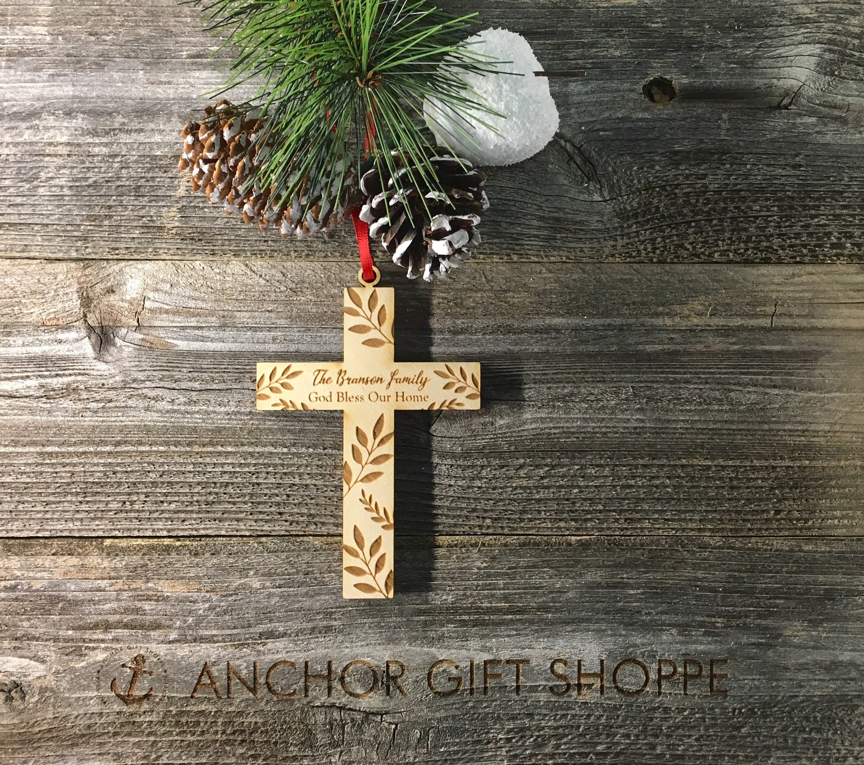 Personalized Cross Ornament Family Cross Ornament Religious - Etsy
