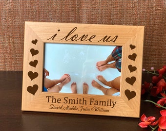 Personalized Family Picture Frame, Family Picture Frame, Family Name, Family Frame, Family Gift, Valentines Day Gift, Custom Photo Frame