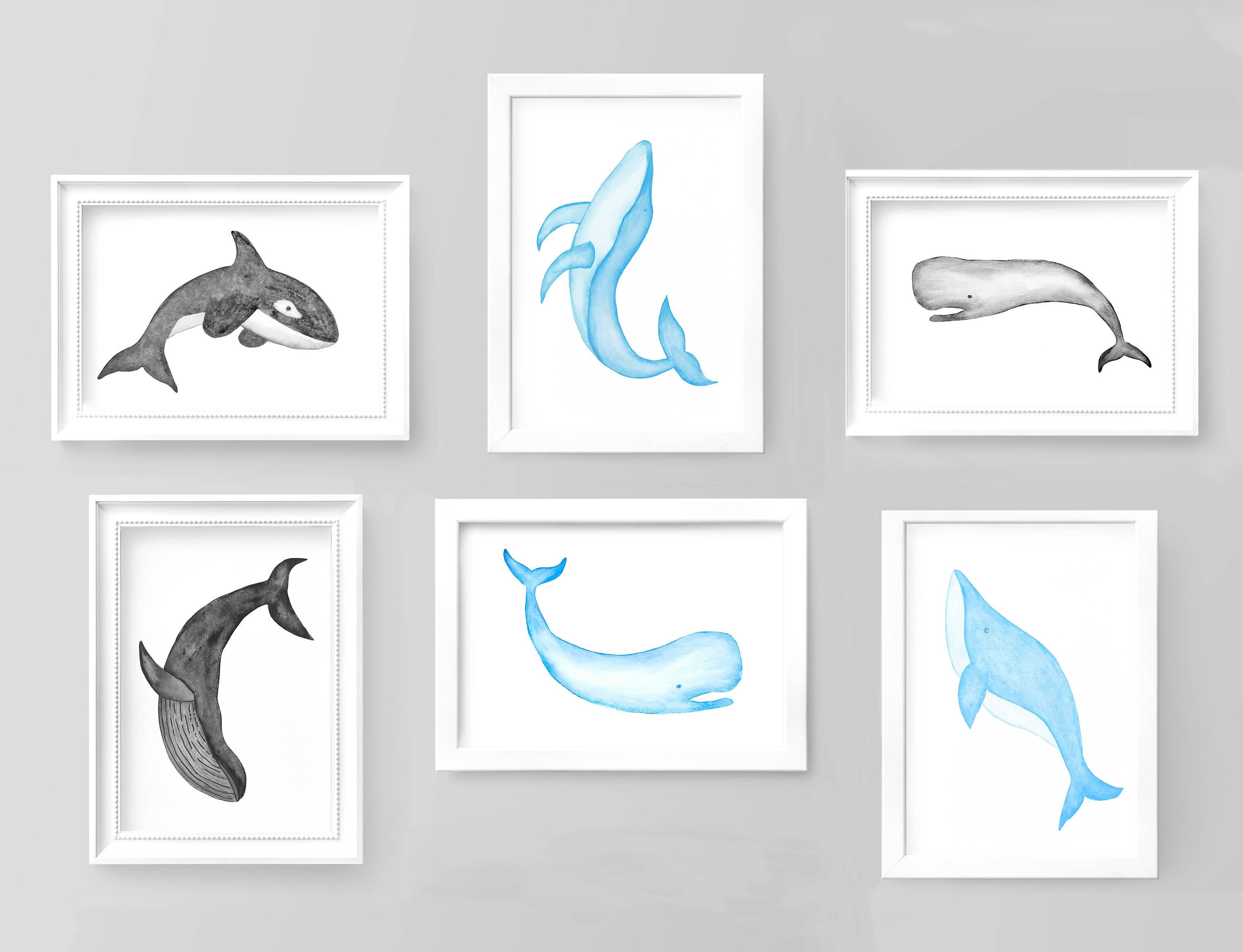 Printable Whale Wall Art Whale Wall Decor Whale Nursery Art - Etsy