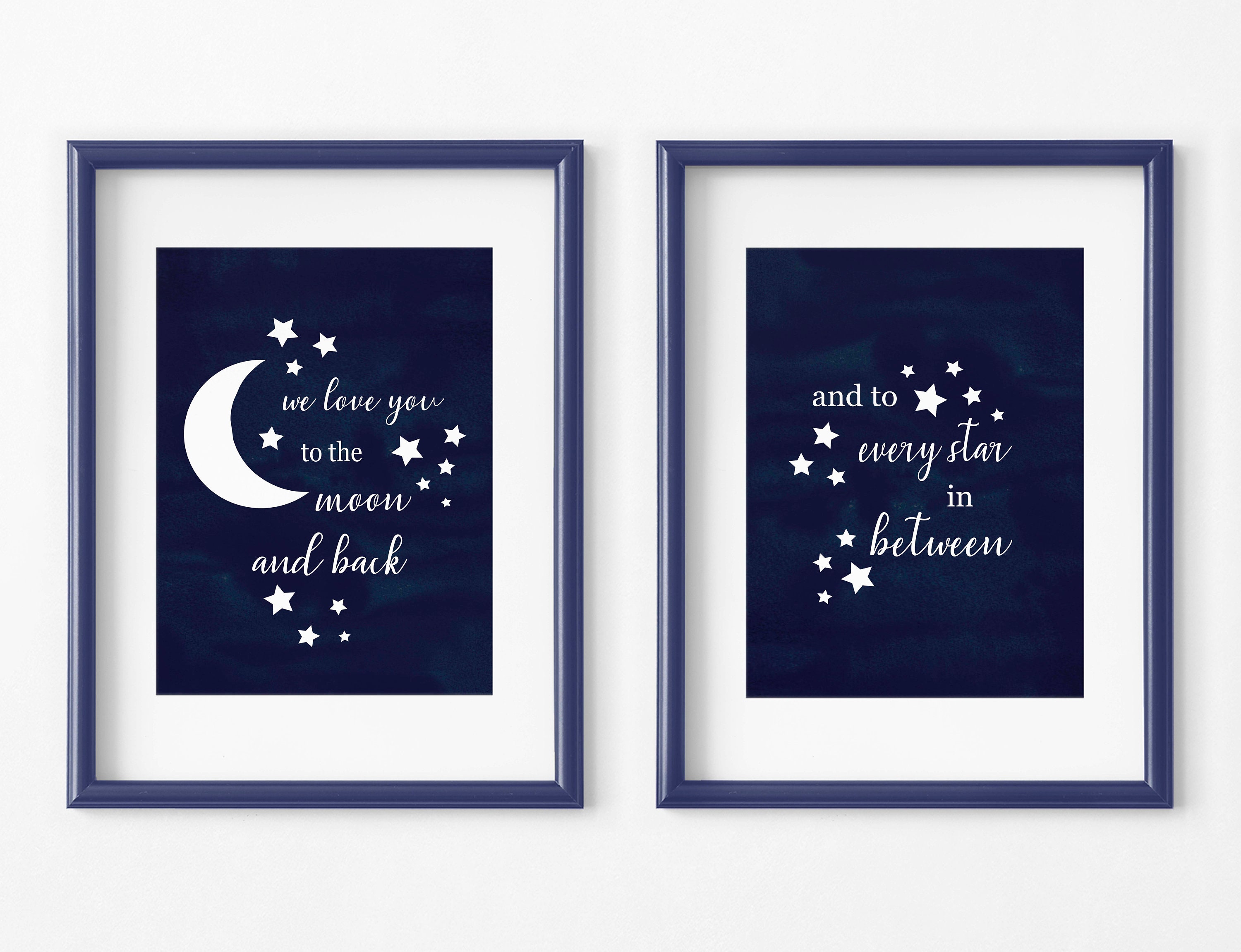 Moon And Stars Wall Art Moon Wall Decor Moon Nursery Art Etsy Moon And Stars Wall Art Moon Wall Decor Moon Nursery Art Etsy