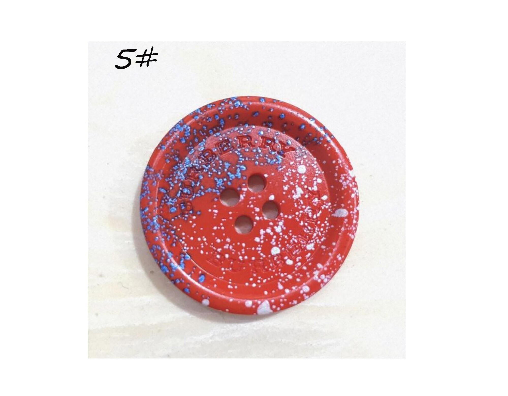 5 PCS Colorful Painting Resin Buttons 34 MM Handmade Etsy
