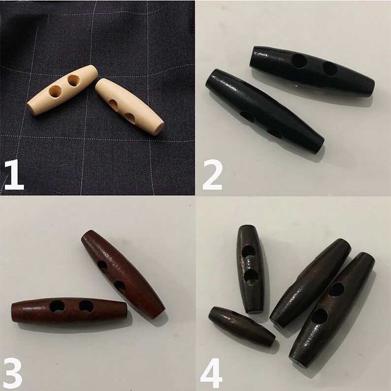 Clothes Buttons 100 PCS Wooden Sweater Buttons Buy in Bulk Decorative Buttons Various Patterns Two Holes Assorted Buttons