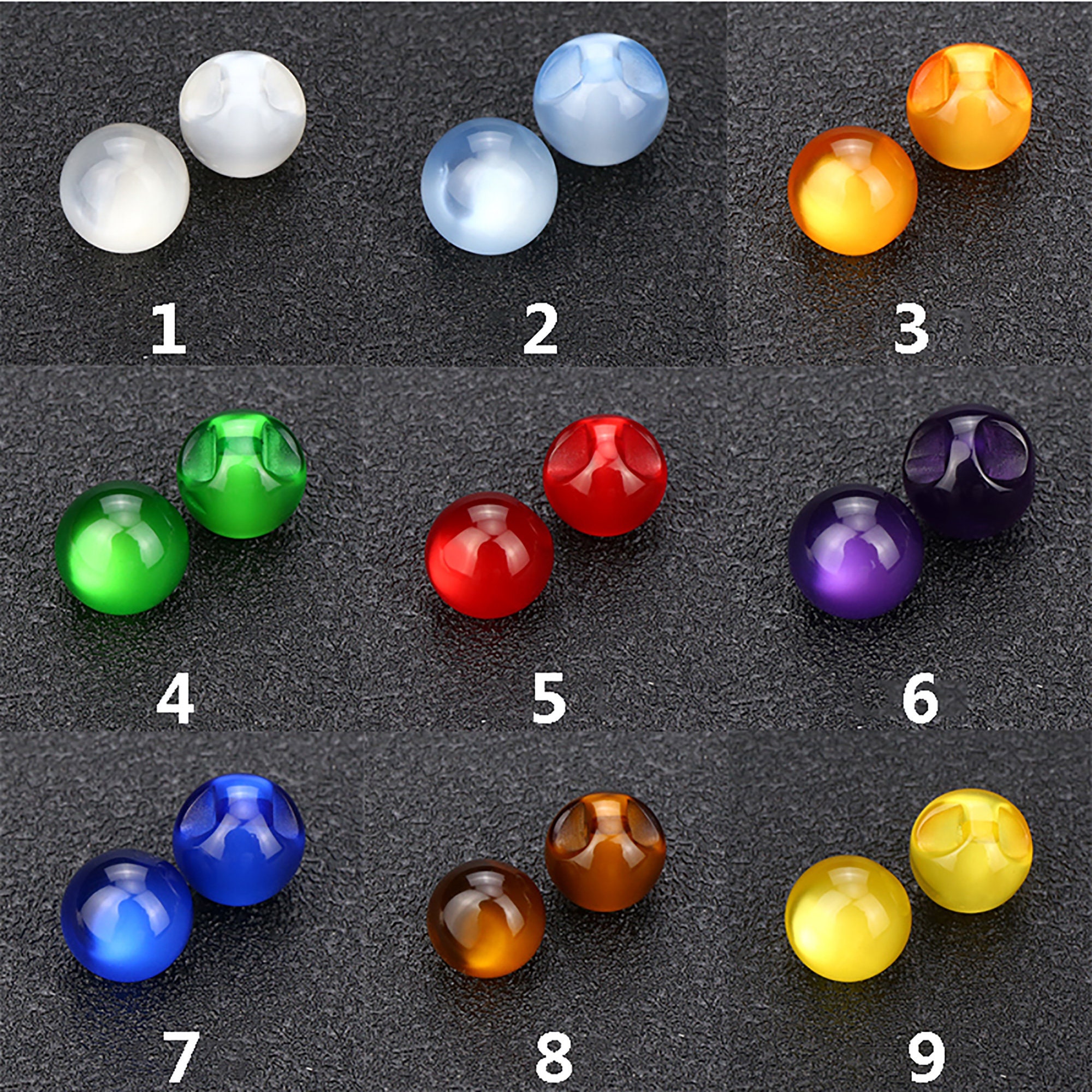 100 Pcs Resin Ball Buttons 10MM 12 MM Highend Etsy