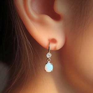 Opal Flower Earrings - Etsy