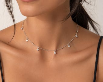 小さなシルバーの星のネックレス | スターリングシルバー - Etsy 日本