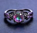 Black Gold Crystal Ring Imitation Amethyst Rings Purple Rings Dark Rings Wedding Rings Gift Rings Anniversary Rings Goth Jewelry Goth Ring