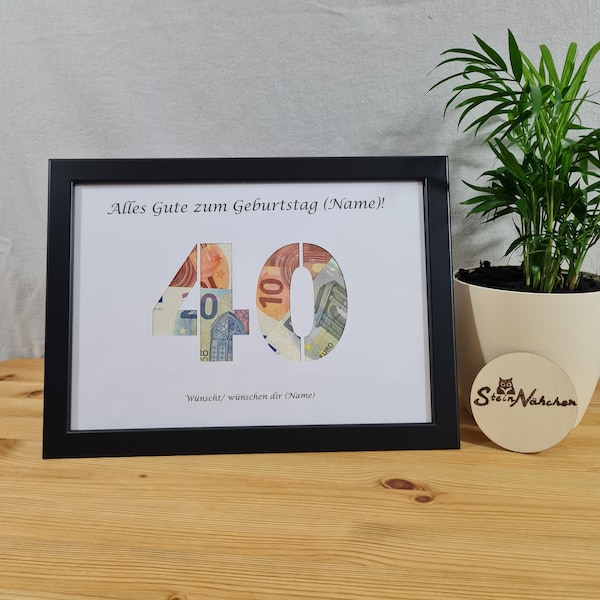 Geldgeschenk 40 geburtstag Etsy.de