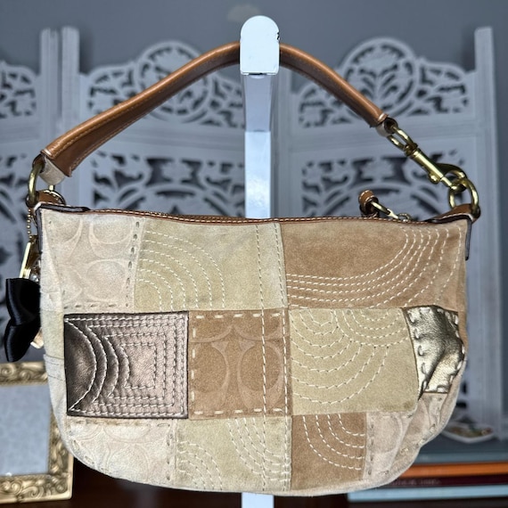バッグ Vintage Coach Patchwork mini Hand Bag Vintage Coach Patchwork Mini Bag