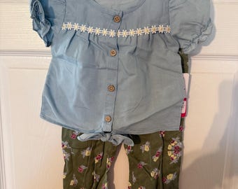 Penelope Mack Baby 2-Piece Blue Top & Pants NWT (inv# 228)