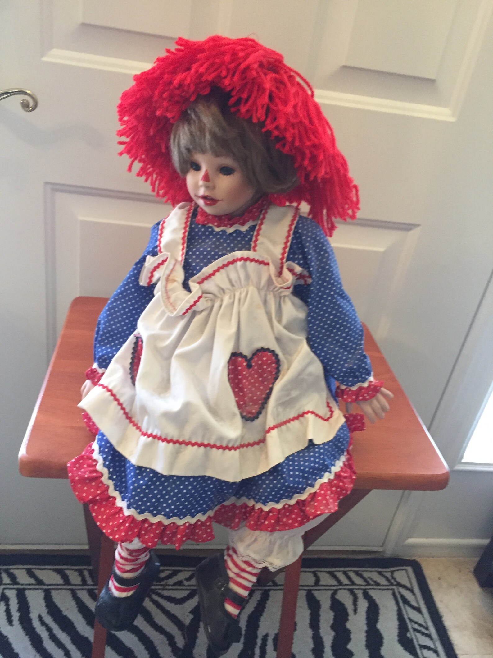 Porcelain Raggedy Ann Doll Etsy