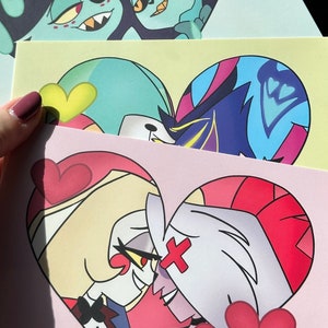 Hazbin Hotel + Helluva Boss Prints - Collectible A6 art prints featuring favorite characters. Perfect for framing or sending to friends