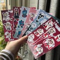 Hazbin Hotel sticker sheet | Vox, Alastor, Angel Dust and Lucifer | Hazbin Hotel Fan Merch | Waterproof | Bullet journal, laptop sticker product logo