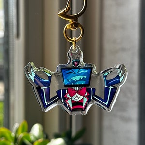 Vox, Lucifer & Alastor Hazbin Hotel Keychain - Perfect for fans! Enchanting design and decorative. Must-have for Hazbin Hotel enthusiast! image 2