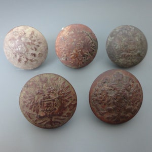 Antique Bronze Buttons of Uniform of Russian Army from the 1880-1910s